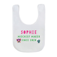 Load image into Gallery viewer, Uh Oh Milo! Mischief Maker since - Personalised Bib