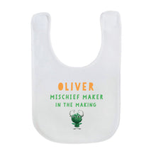 Load image into Gallery viewer, Uh Oh Milo! Mischief Maker in the making - Personalised Bib