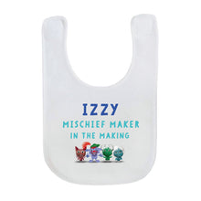 Load image into Gallery viewer, Uh Oh Milo! Mischief Maker in the making - Personalised Bib
