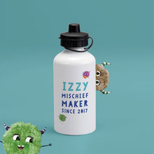 Load image into Gallery viewer, Uh Oh Milo! Mischief Maker since Personalised Water bottle