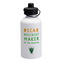 Load image into Gallery viewer, Uh Oh Milo! Mischief Maker in the making Personalised Water bottle