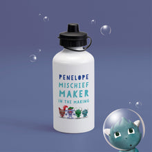 Load image into Gallery viewer, Uh Oh Milo! Mischief Maker in the making Personalised Water bottle