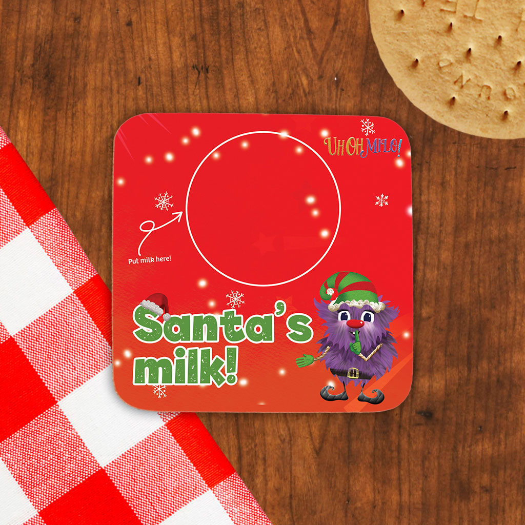 Uh Oh Milo! Santa's Milk Coaster