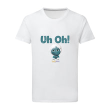 Load image into Gallery viewer, Uh Oh Milo! Gobbling Goblins White T-Shirt -blue
