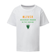 Load image into Gallery viewer, Uh Oh Milo! Mischief Maker In the making Personalised T-Shirt

