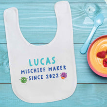 Load image into Gallery viewer, Uh Oh Milo! Mischief Maker since - Personalised Bib
