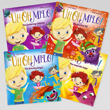 Load image into Gallery viewer, Uh Oh Milo! Christmas Gift Set of Storybooks 4 Book Bundle. SAVE £7.00
